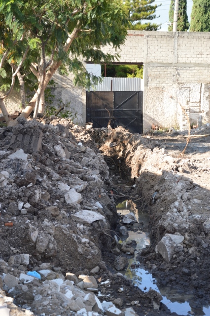 And this is the trench they dug that's taking out most of the water.