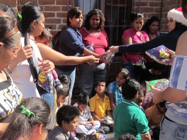 Bags of candy were distributed by the La Ola elves.
