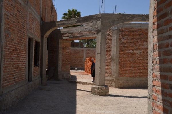 From the front door, looking through to the sanctuary.