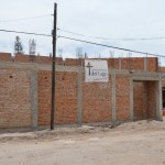 Approaching the building from the north.