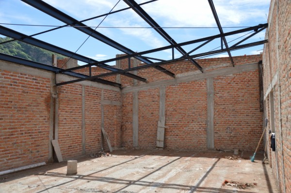 The facade from the inside, on the second level.