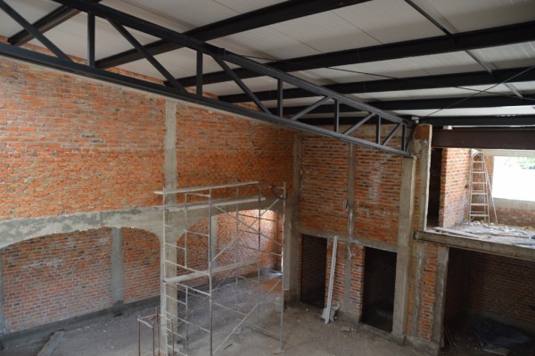 New roof over the narthex.