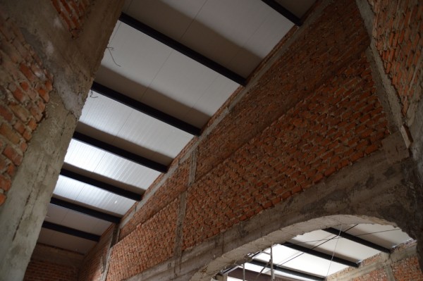 We're not sure we'll be painting any of this -- but it's possible the beams may eventually be painted.